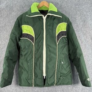 Vintage Arcticwear/Cat Winter Jacket Coat ‎ Womens Large Green Snowmobile Skiing